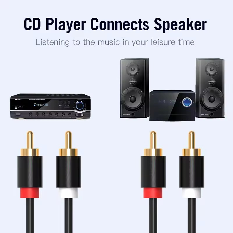 HIFI Stereo RCA Cable 2RCA to  - Audio Home Cinema recension och pris