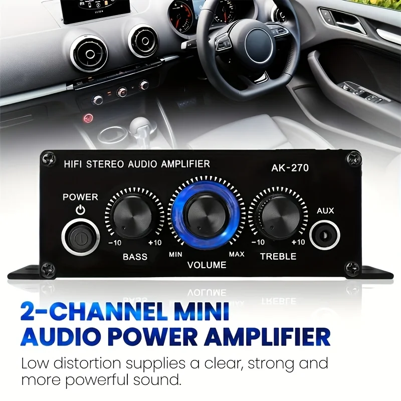 AK-270 400W Mini Power Amplifi - Audio Home Cinema recension och pris